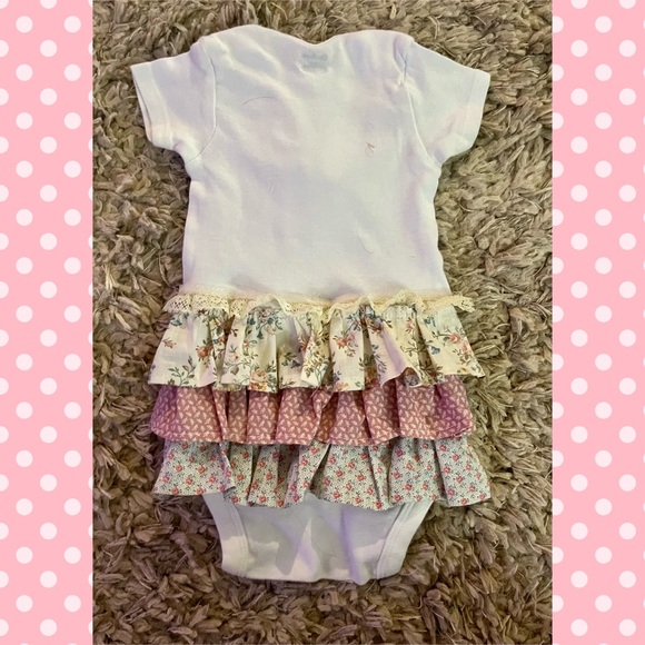 Hopping down the bunny trail appliquéd ruffle butt Easter onesie! - Picture 2 of 4